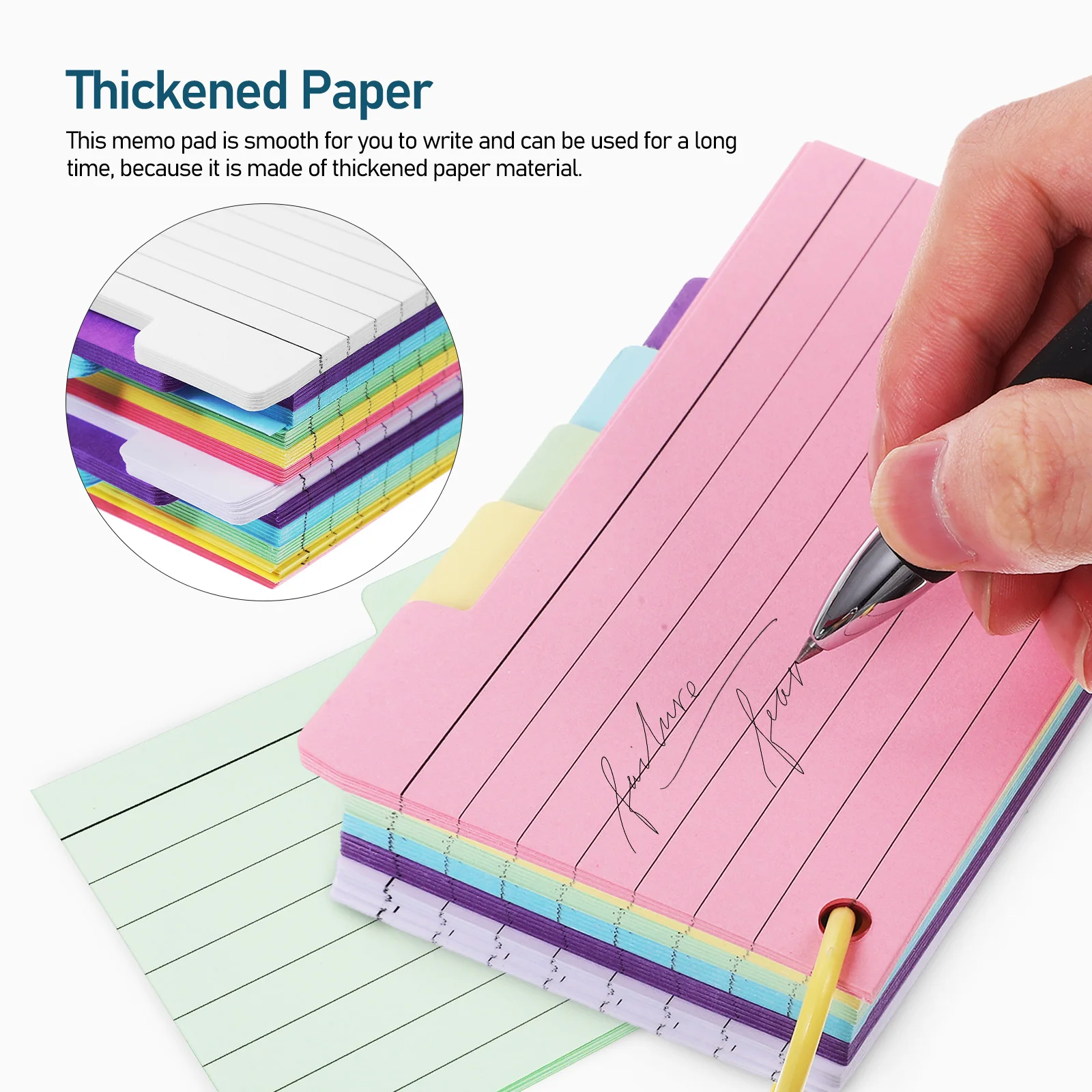

450pcs Memo Pads With Binder Rings Thickened Lined Paper Pocket Size Notepads For Study Work Flash Cards Spiral Note Taking Pads
