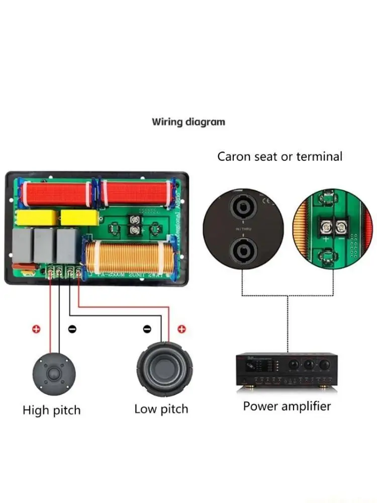 

F62C 800W Speaker Frequency Divider 2 Way Speaker Divider Professional Crossover Filter Frequency Divider HiFi Speaker