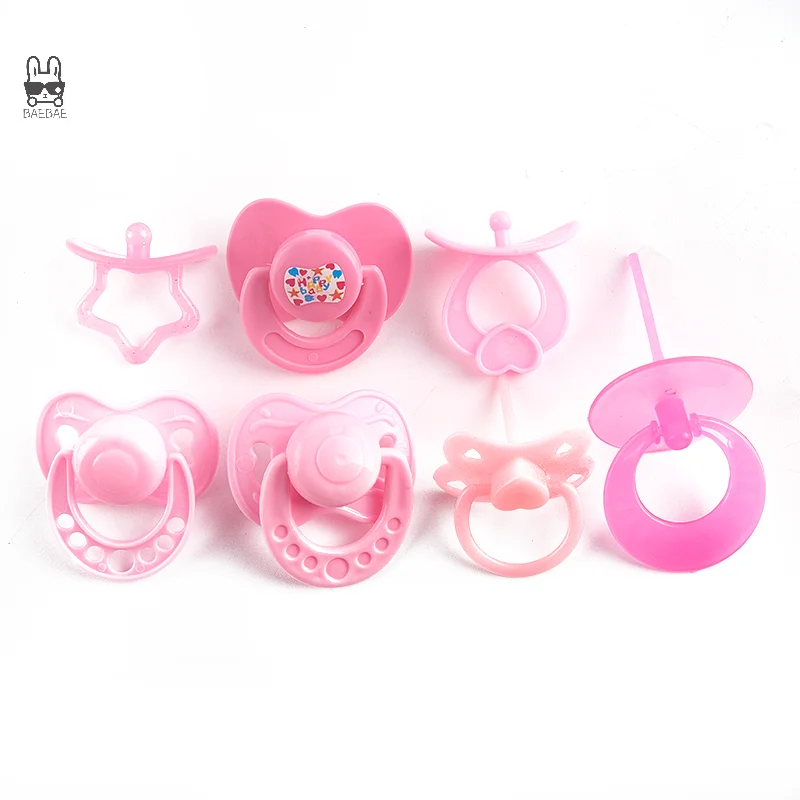 2Pcs Cute Doll Pacifier For New Reborn Baby Dolls Dummy Nipples Diaper Pants Wear Kids Toy Doll Play House Supplies