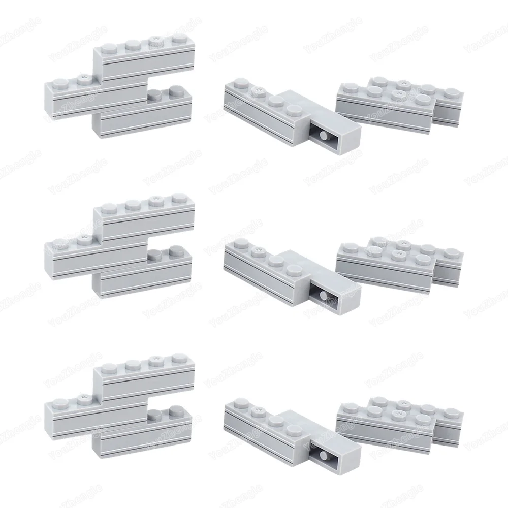 3010 Double Stripe Black White Horizontal Line Pattern Printed Building Block 1x2 High Parts MOC Mecha Scene Model Gift Boy Toy
