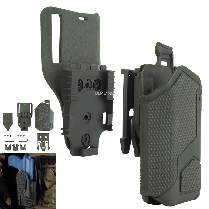 Right Hand Tactical Gun Holster Universal Shooting Hunting Pistols Holder Use with X300U-A Flashlight SIG SAUER GLOCK WALTHER