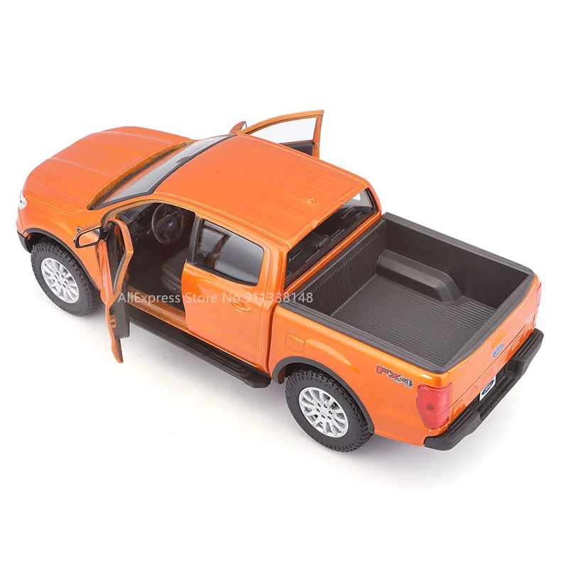 Maisto 1:27 Ford Ranger orange Super Duty car model die-casting static precision model collection gift toy tide play