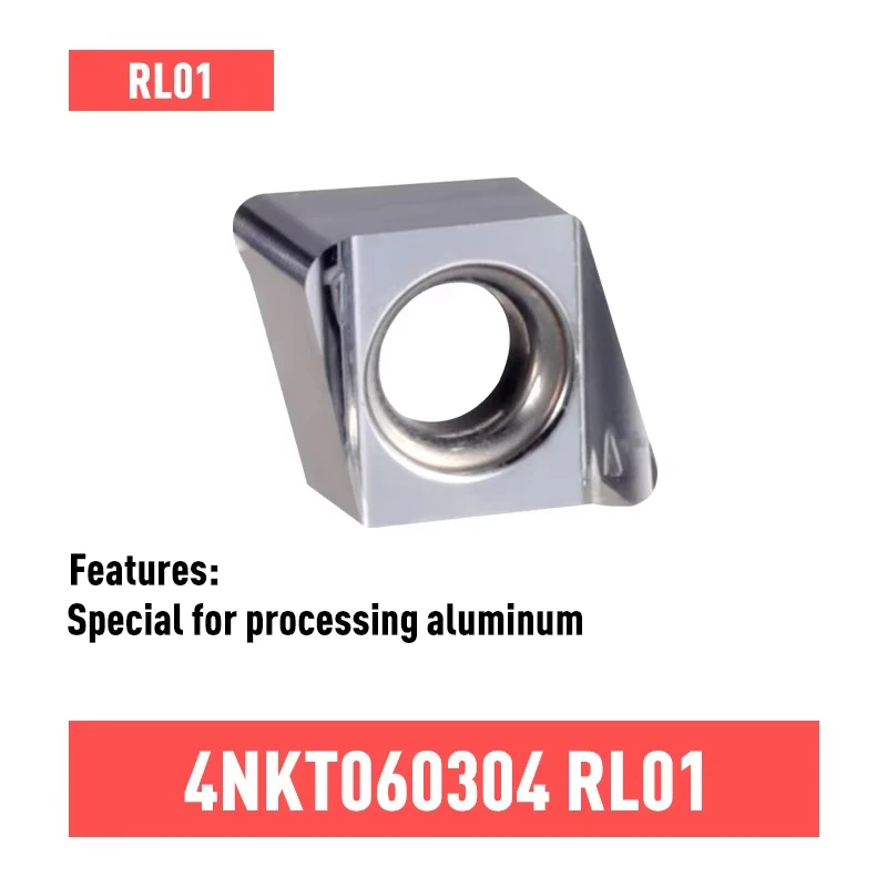 10Pcs Aluminum Cutting Inserts 4NKT060308 Carbide Milling Inserts CNC Lathe Tools Milling Cutters Special For Aluminum Copper