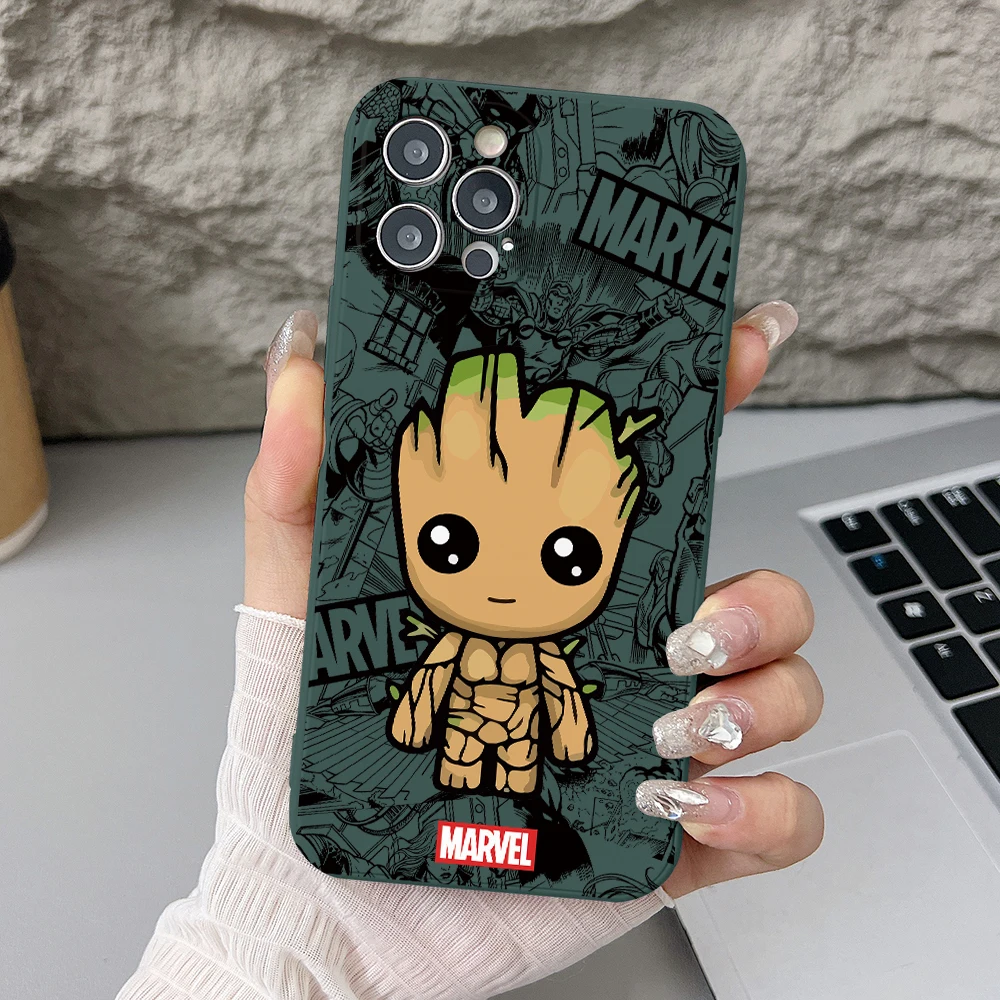 Cute Groot Deadpool Phone Case for Samsung Galaxy S25 S24 S23 S22 S21 Ultra Plus 5G S20 FE Note 20 10 Pro Soft TPU Cover