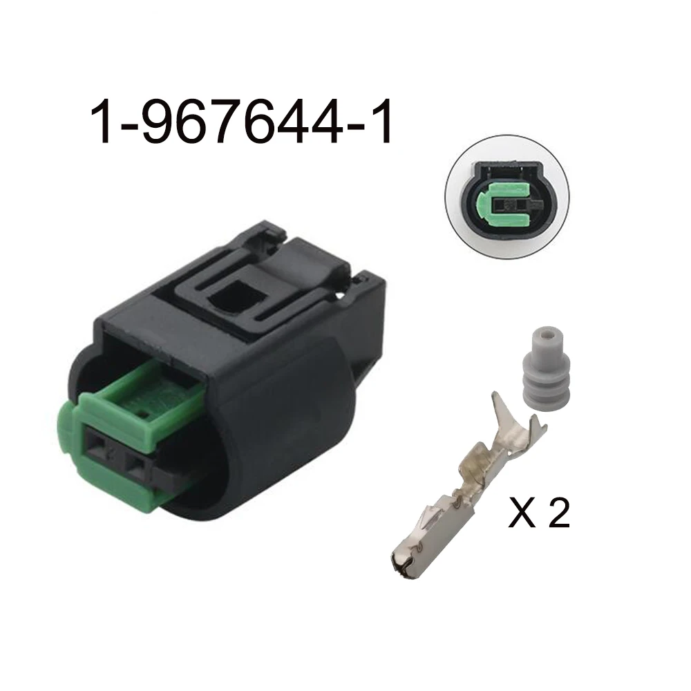 

100set 1-967644-1 automotive Waterproof connector 2 pin famale male cable Plug socket Includes terminal seal