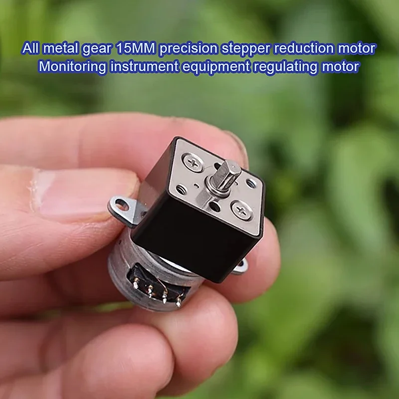 15BY Mini 15mm 2-Phase 4-Wire Gear Stepper Motor Micro Full Metal Gearbox Gear Stepping Motor DIY