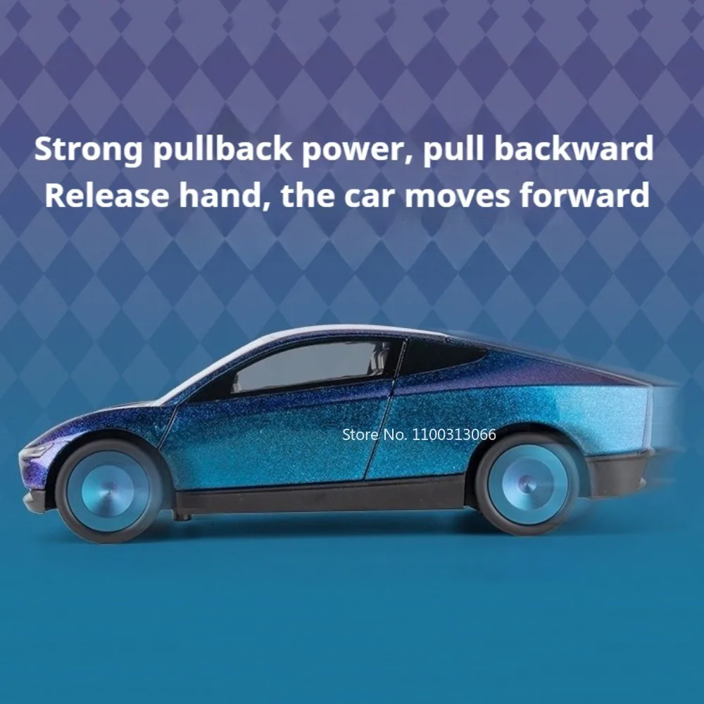 Robotaxi-Modell Y-Autos im Maßstab 1:24, Legierungsmodelle, Spielzeug, Rad, Miniaturfahrzeuge mit leichter Musik, Auto, Büro, Tischdekoration
