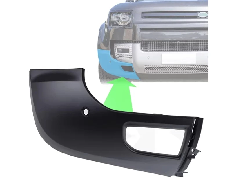 For Land Rover Defender 90 110 130 Genuine Unpainted Glossy Black Front Left Right Bumper Corner Cover