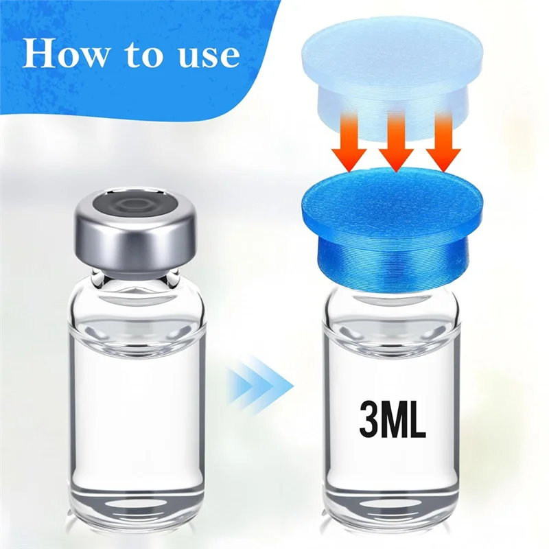 محول JSES-Vial مكون من 12 قطعة لأغطية واقية زجاجية سعة 3 مل، أغطية قابلة لإعادة الاستخدام لغطاء تخزين قوارير الحقن 3 مل #3