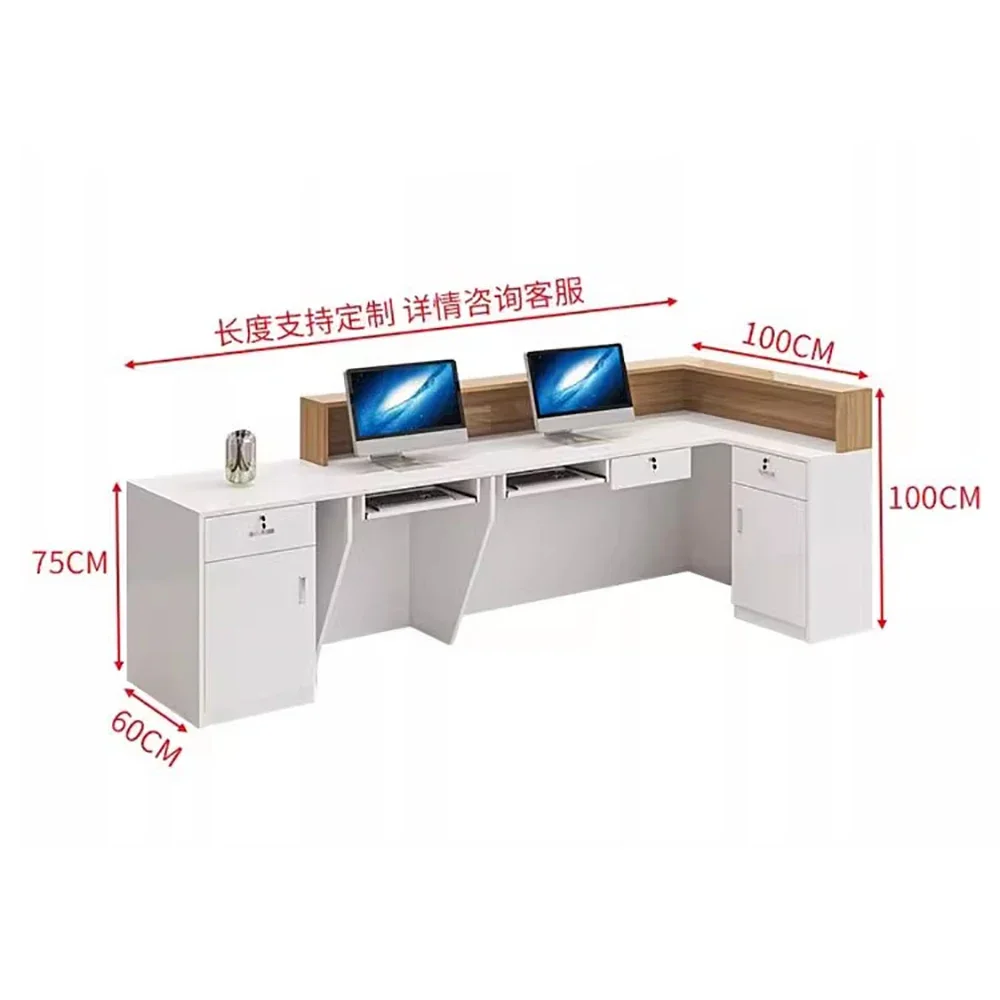 Versatile Counter Cabinet Modern Customization Luxury Design Reception Desks Trendy Delicacy Mostrador Commercial Furniture