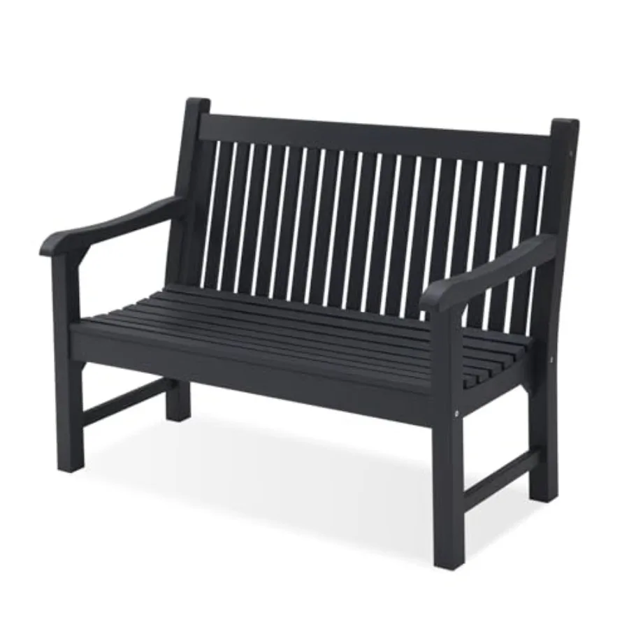 

Garden Bench, 2-Person Poly Lumber Patio Bench, All-Weather Outdoor Bench that Never Rot, Memorial Bench, Suit for Garden, Porc