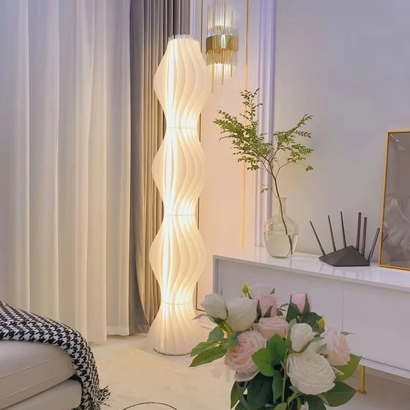 

Modern three-color dimmable floor lamp, living room bedroom versatile vertical classic light-emitting, diode floor lamp