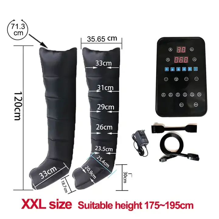 Leg Massager For Foot Calf Air Compression Leg Wraps With Portable Handheld Controller Improve Circulation And Recover Quickly