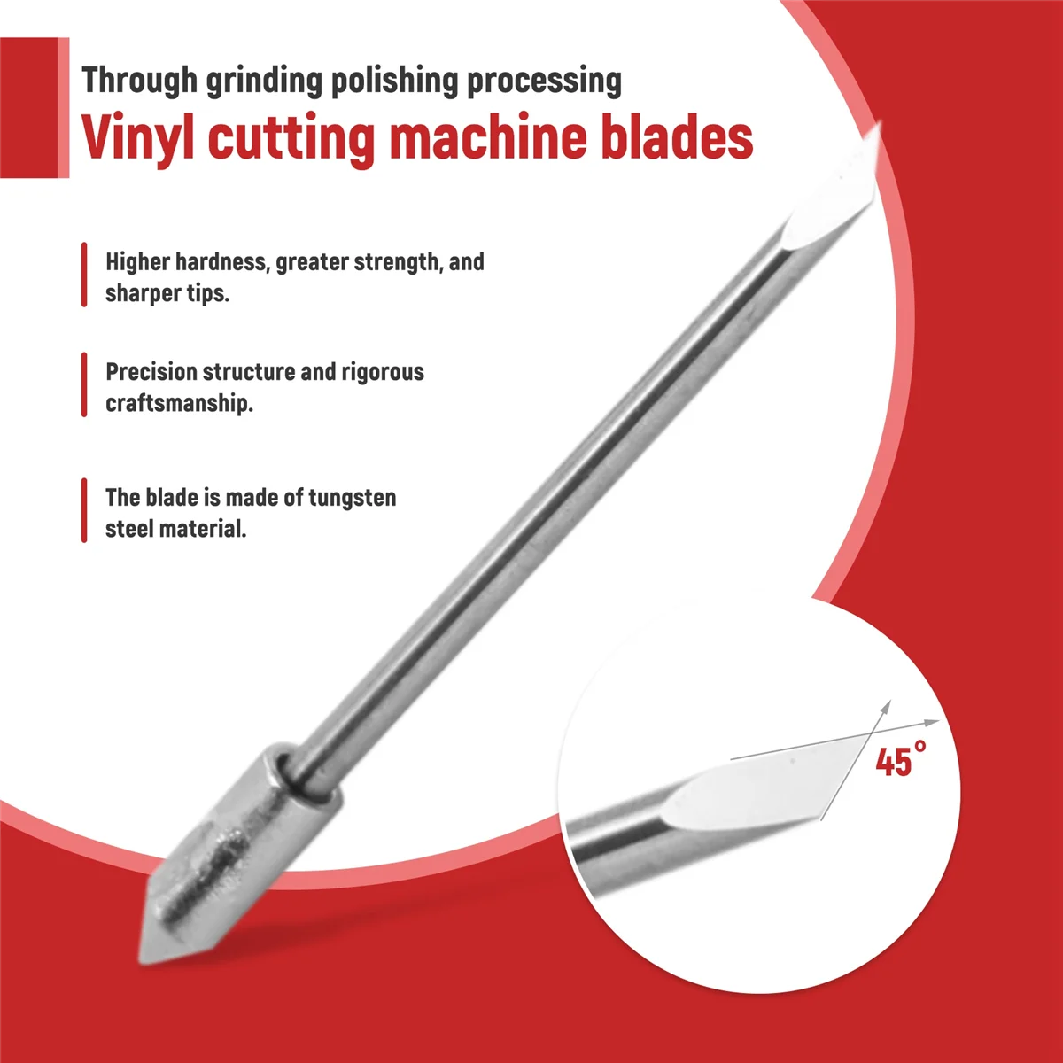 A26P 100 قطعة 45 درجة الفينيل القاطع الراسمة شفرات ل Graphtec CB09U CB09 صورة ظلية النقش قطع سكين لصانع كريكت