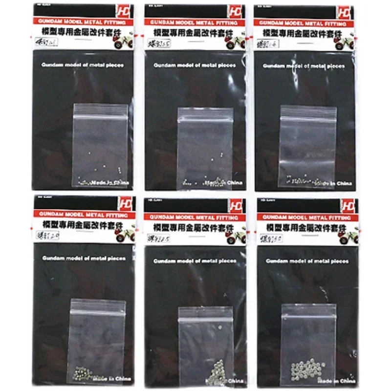30pcs/lot 1.1mm-4.5mm Metal Flat Head Screw Parts Military Model Building Tools Modification for Model Metal Fitting DIY