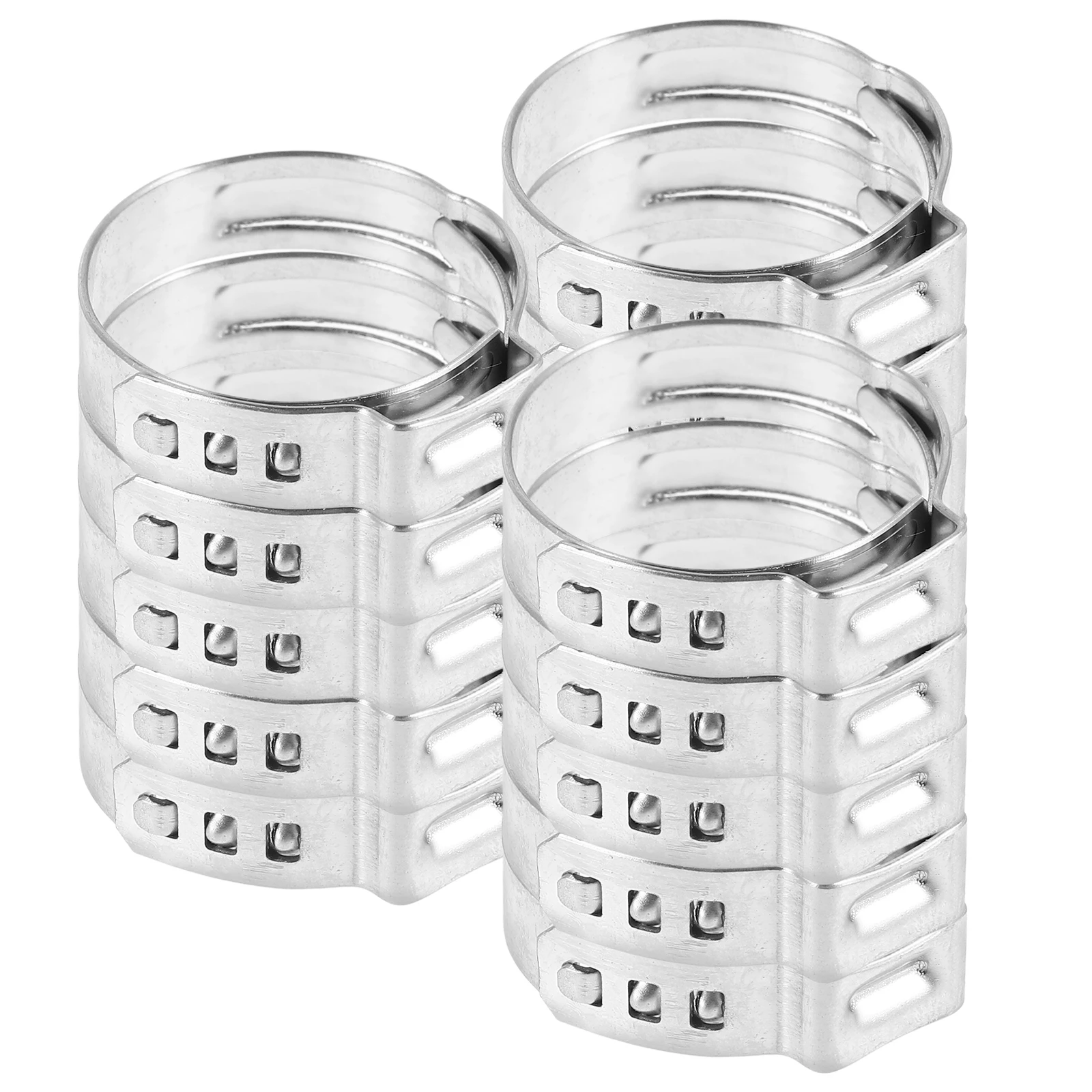 

50 Pcs Stainless Steel Clamp Fastener Pex Crimp Clamps Hose Pipe Fasteners Rings