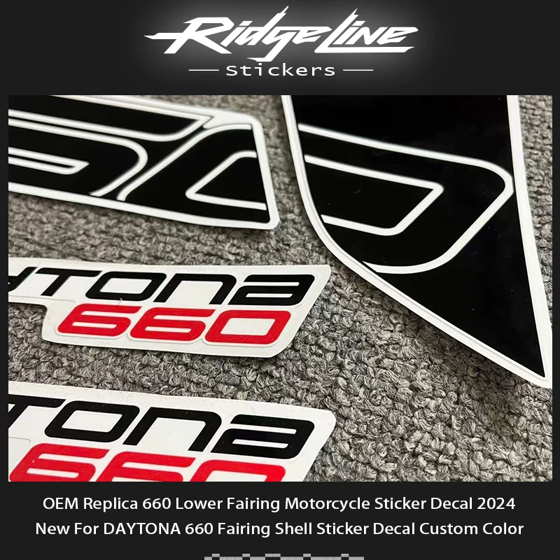 OEM طبق الاصل 660 السفلى هدية دراجة نارية ملصق مائي 2024 جديد ل DAYTONA 660 هدية شل ملصق مائي مخصص اللون