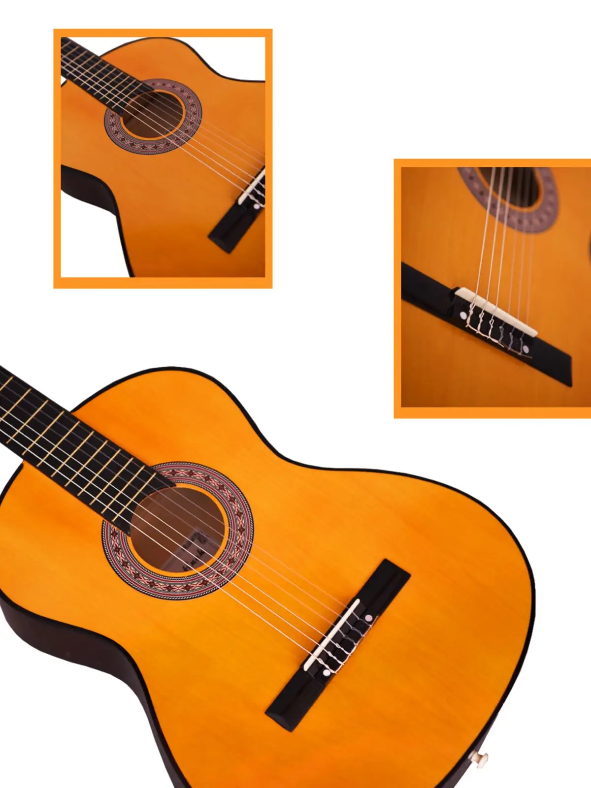 Rosefinch 30/39 Inch Classical Guitar Child Guitarra Fast delivery Free Accessories with Capo Strings Picks Tuner Nylon String