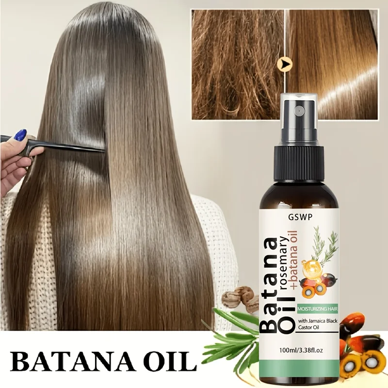 GSWP Batana Moisturizing Hair Oil Spray with Rosemary and Castor Oil Deep conditioning formula reduces dryness.100ml/200ml