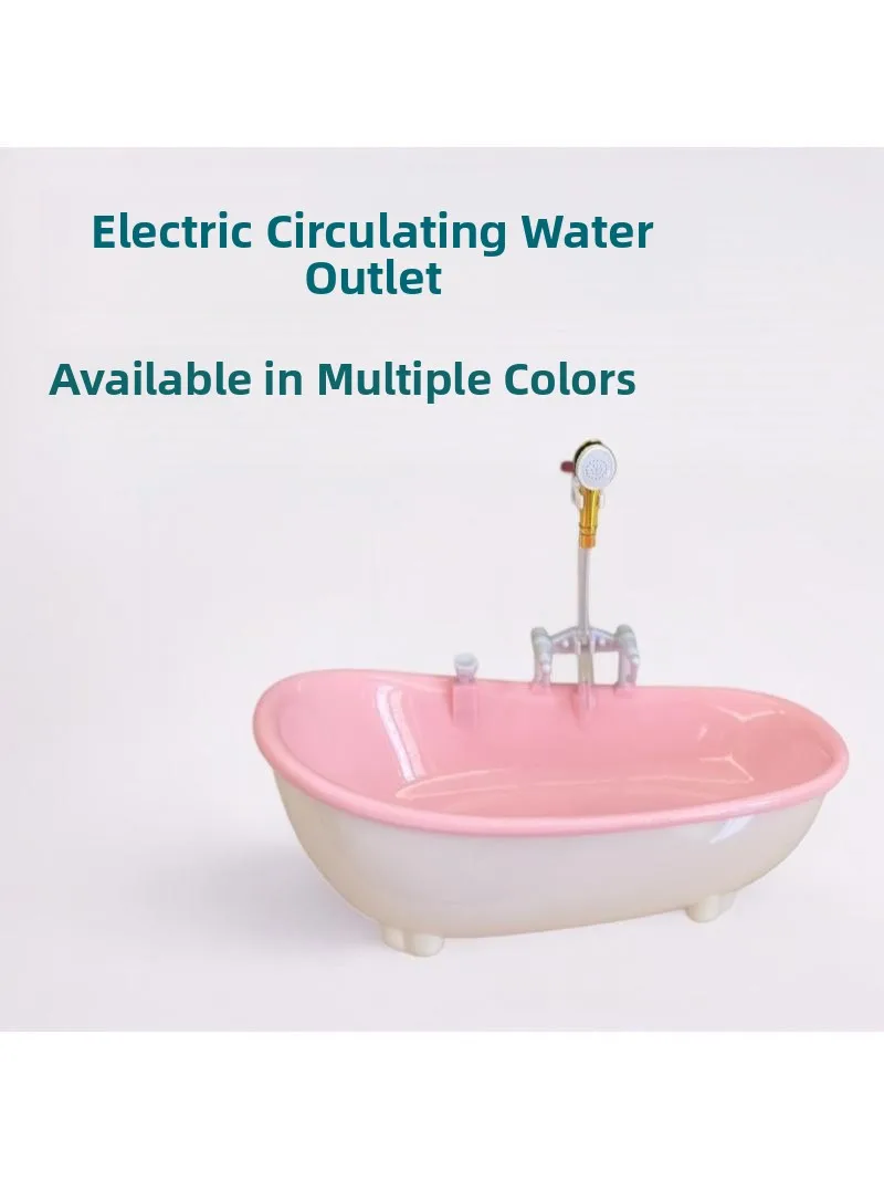 

Automatic Shower Bath Tub for Parrots Small Sun Shower Bathtub Plastic Japanese Style Drinking Cup with Lid Made in China