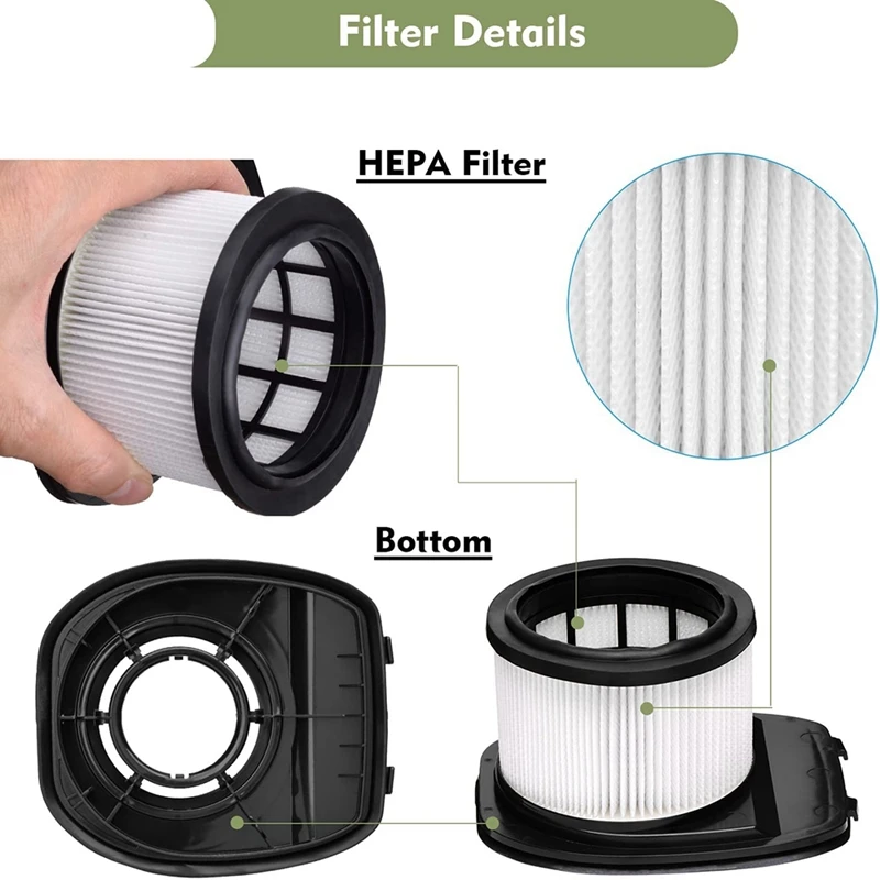 HEPA Filter And Foam&Felt Filter For Shark IZ162H IZ362HT IZ440H IZ483H Cordless Stick Vacuums,Part XHF161H & 617FJ140