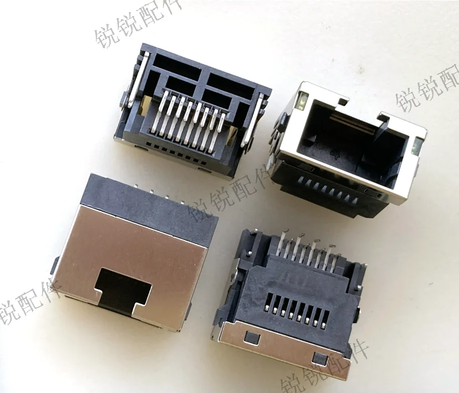 

For laptop RJ45 socket Submerged panel network port socket 12-pin network port with light NIC port