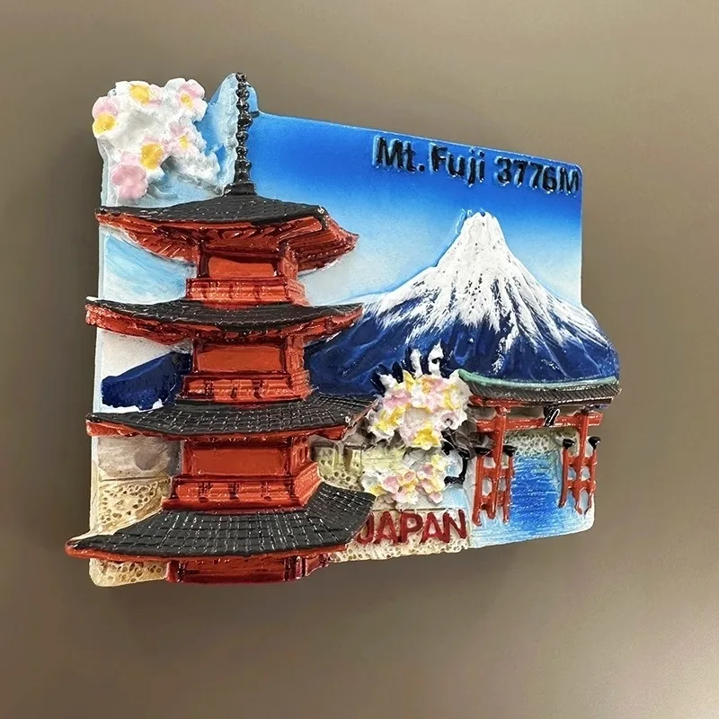 Japan Travelling Souvenirs Mount Fuji Fridge Magnetis Tokyo Hakone Iejima Sun City Hokkaido Fridge Stickers Wedding Gifts