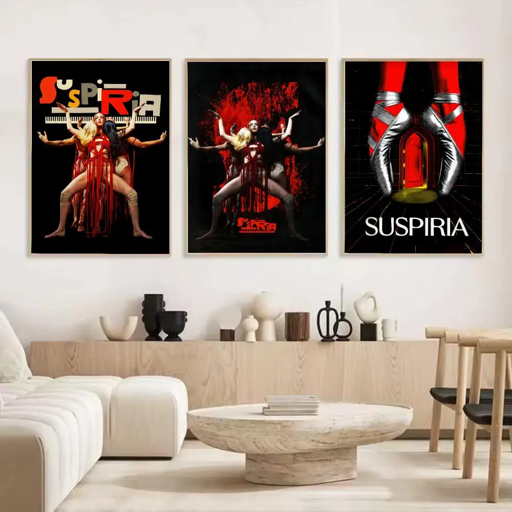 Movie Suspiria Painting Calligraphy Stylish Canvas Poster Wall Art for Living Room Bedroom Cafe Office Decor Gift