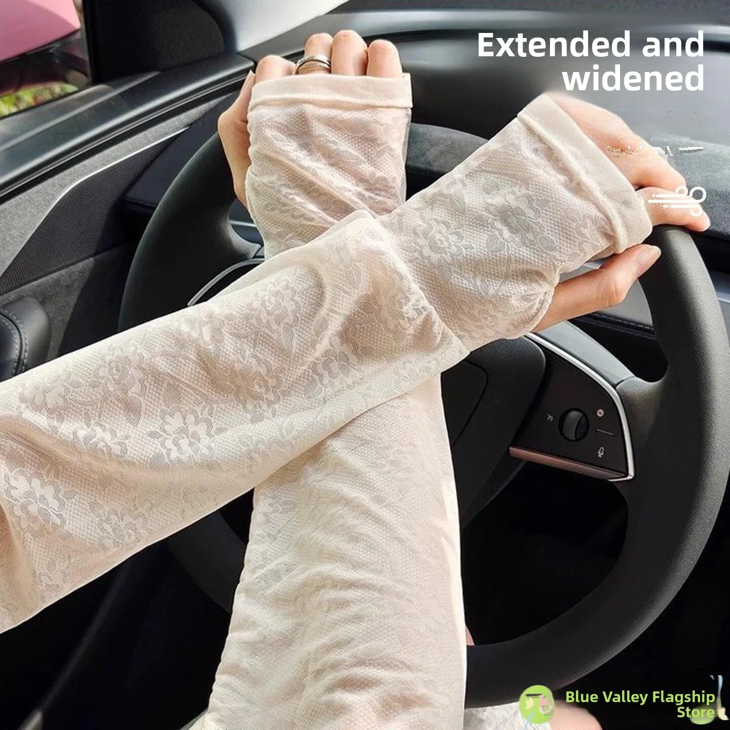 

Lace UV Protection Ice Sleeve Ladies Summer Thin Outdoor Cycling Loose Protection Ice Silk Sleeve Cover Breathable