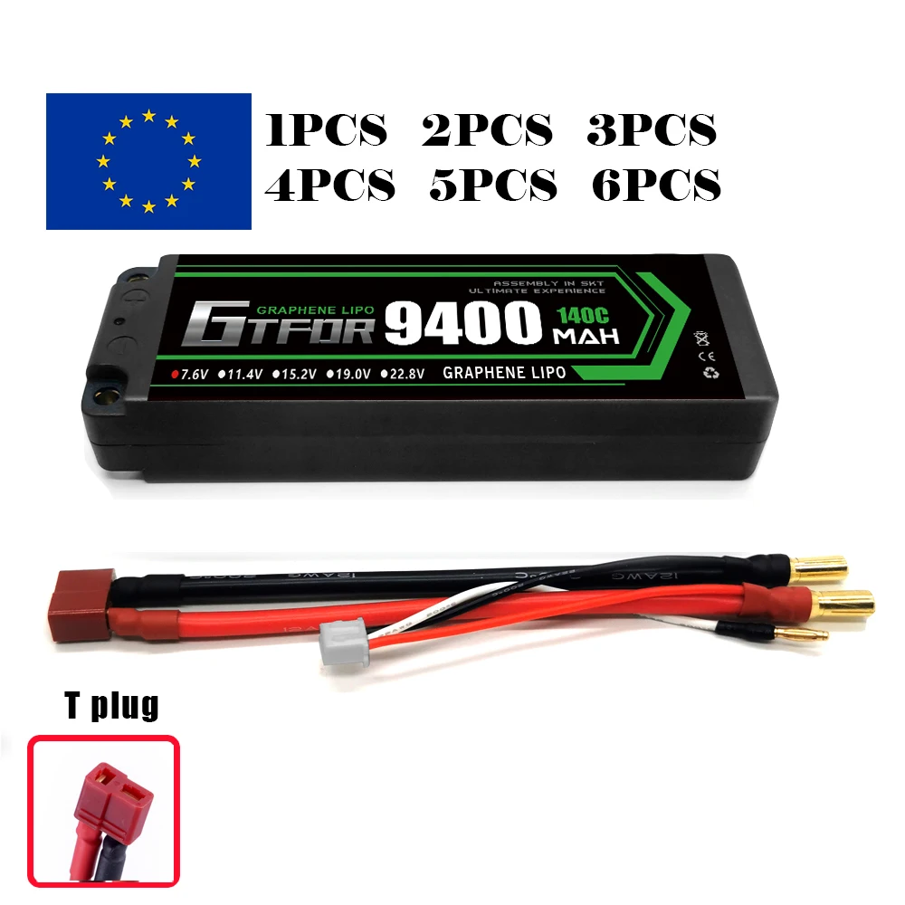 

GTFDR 2S Lipo аккумулятор 7,6 В 9400 c 1/10 мАч 5 мм T разъем Hardcase для багги Truggy внедорожник Лодка Автомобиль Лодка Грузовик гоночный вертолет