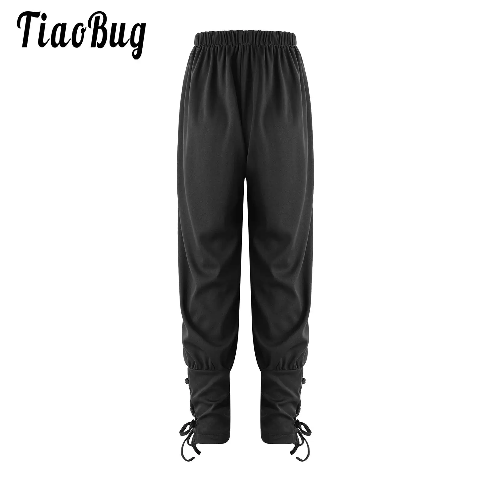 

Kids Ankle Lace Up Banded Pants Renaissance Gothic Pirate Trousers Medieval Viking Navigator Pirate Halloween Costume