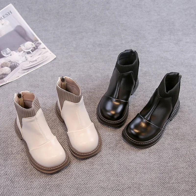 2025 Autumn Winter New Children Short Boots for Girls Fashion Korean Style Soft Bottom Anti-slippery Versatile Princess Shoes