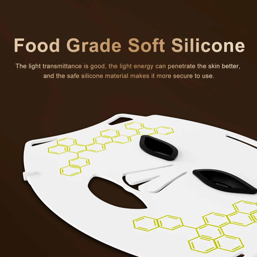 Wireless 8-colour silicone LED face mask, view 4
