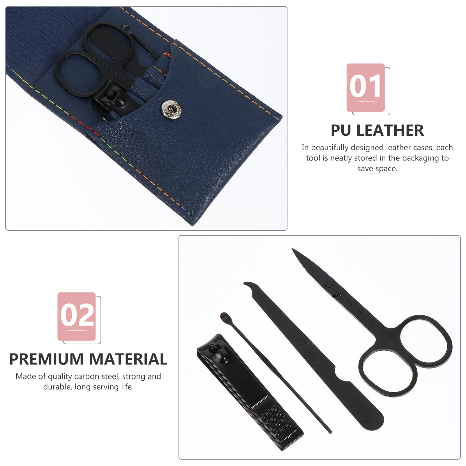 

8 шт., набор кусачек для ногтей, триммер для ногтей на ногах, чехол для хранения, качественная углеродистая сталь, долговечная машинка для стрижки ногтей