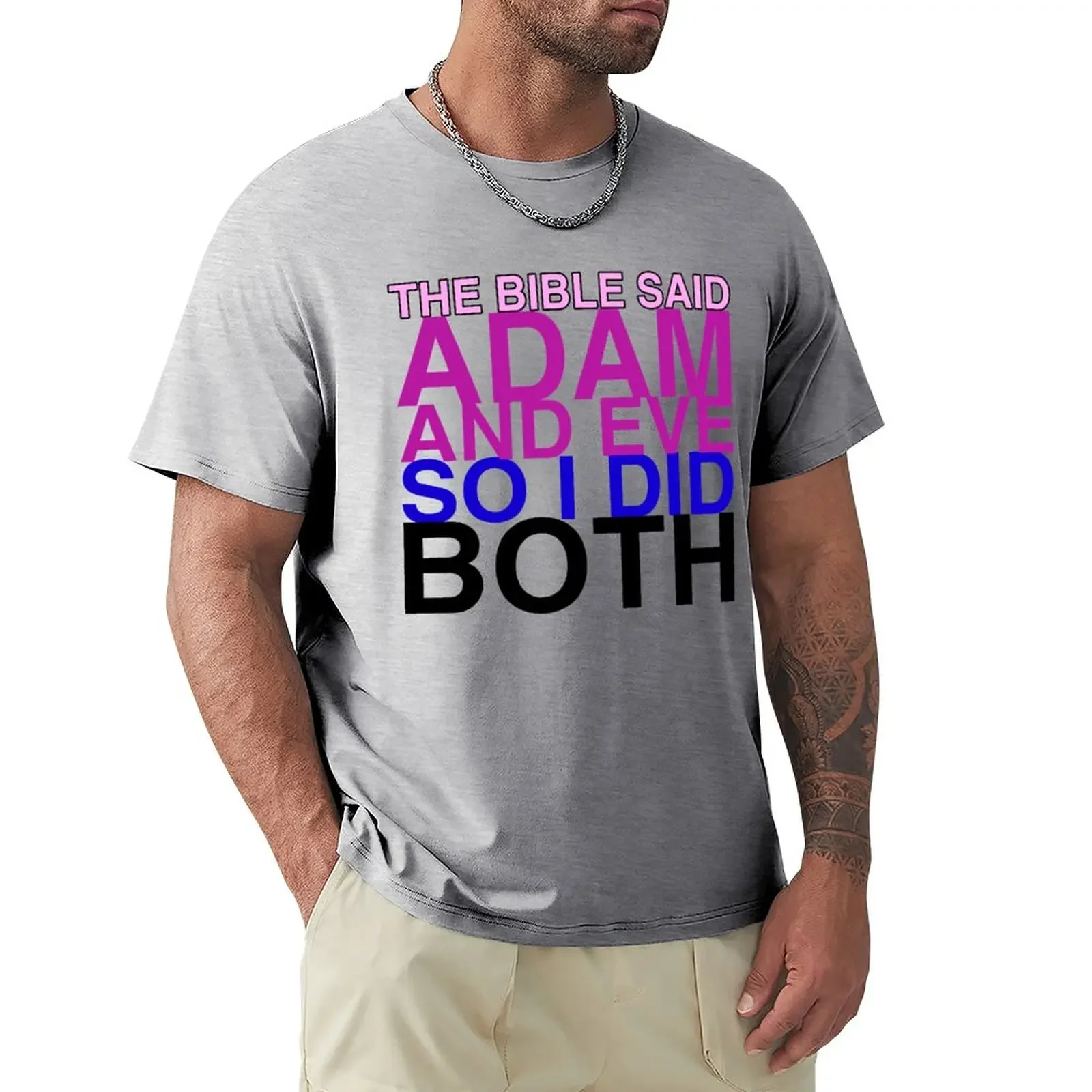 

The Bible said Adam and Eve so I did both. T-Shirt sports fans customizeds vintage clothes mens vintage t shirts