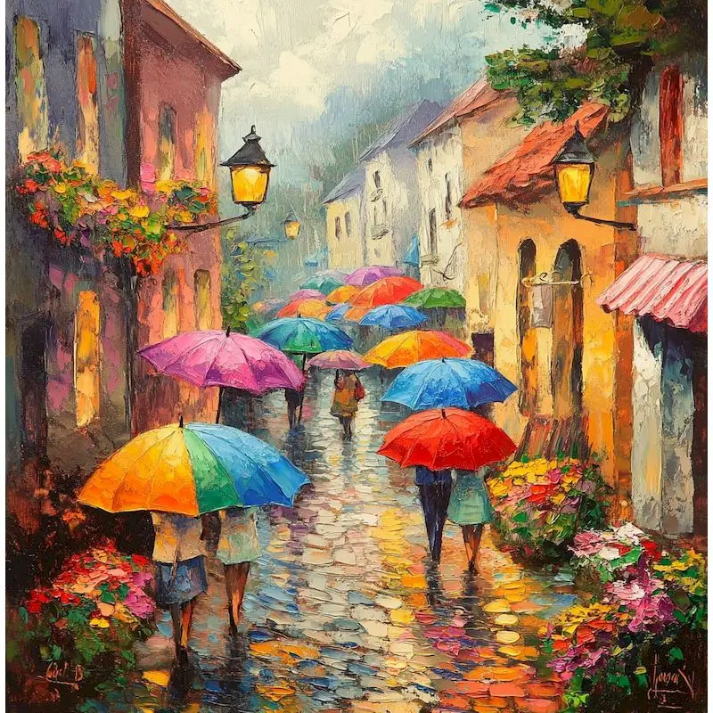 

500pcs Adult Jigsaw Puzzles Street Scenery Suitable for Adults & Families - Challenging Large Pieces, Portable