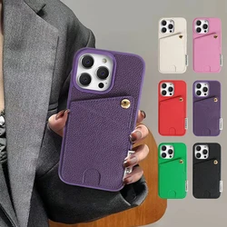 Fashion Card Bag Anti drop PU Leather Stand Phone Case Cover Suitable for Apple iPhone 15 14 13 12 Pro Max Plus