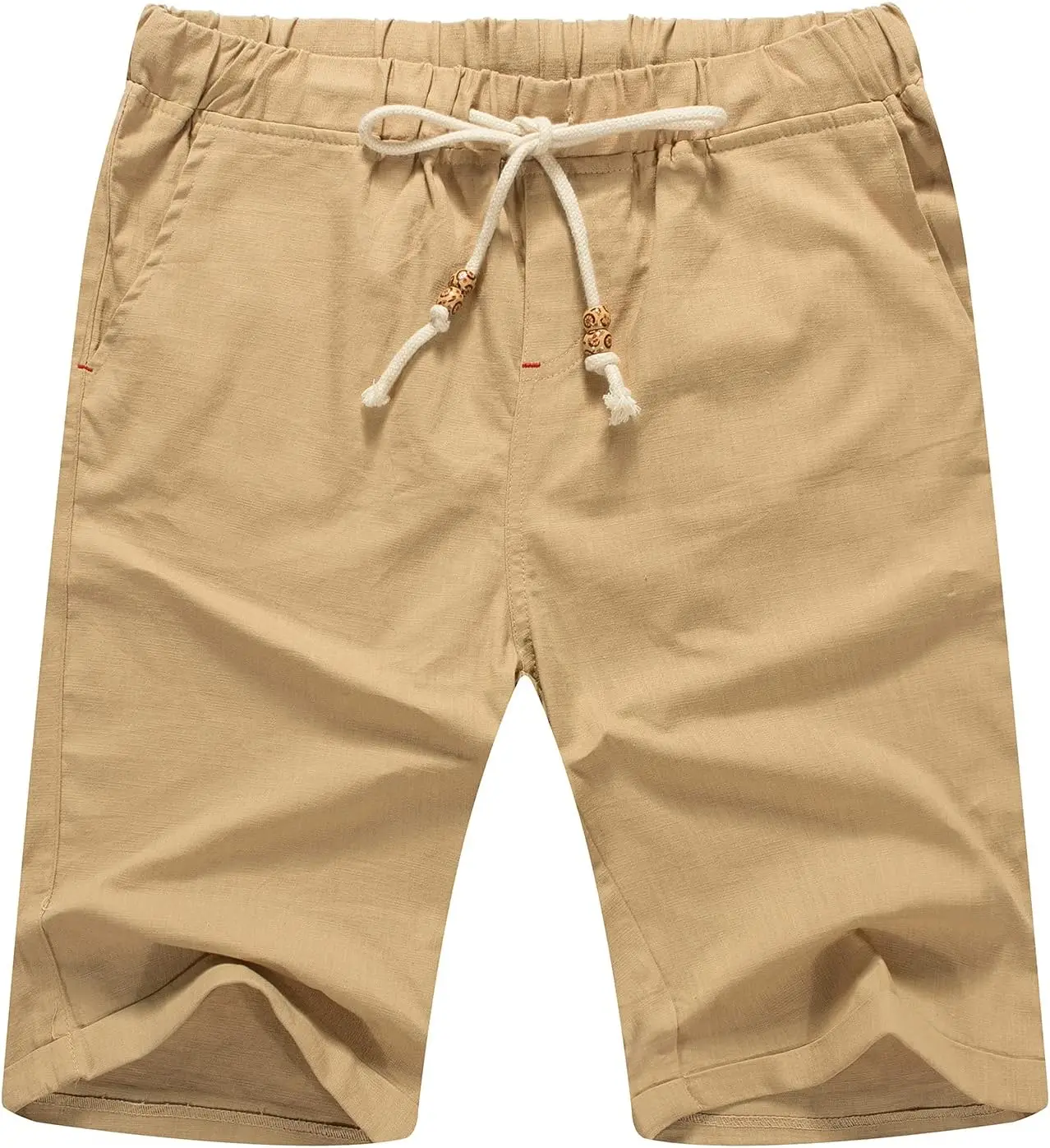 

Linen Summer Shorts for Men, Casual Beach Style with Drawstring Waist