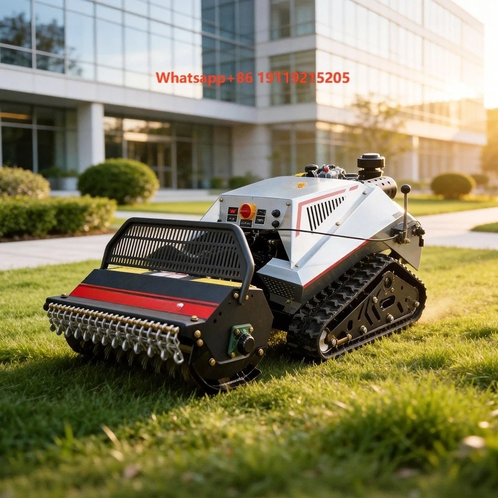 Multifunction Remote Control Crawler Tiller With Lawn Mower and Rotary Tiller for Agriculture and Gardening