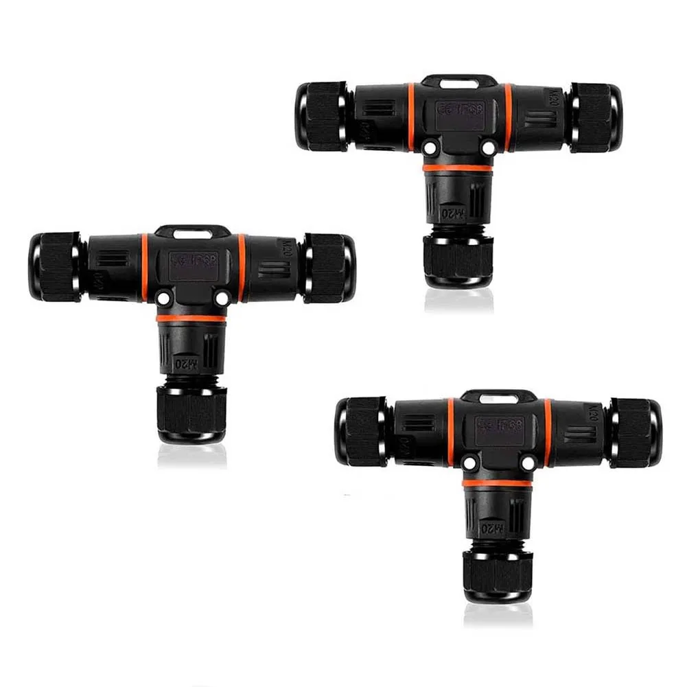 3 Core Cable Connector Waterproof Cable Connectors ABS And PVC Clamping Design Copper Core Conductors Electrical Conductivity