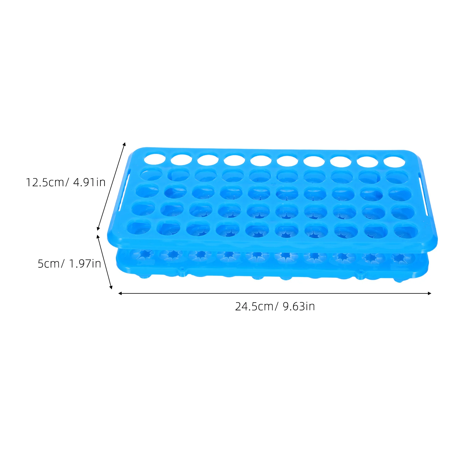 50 ثقوب البلاستيك أنبوب اختبار رف Microcentrifuge قارورة حامل مختبر عينة حامل منصات المضادة للانزلاق تصميم مدمج دائم