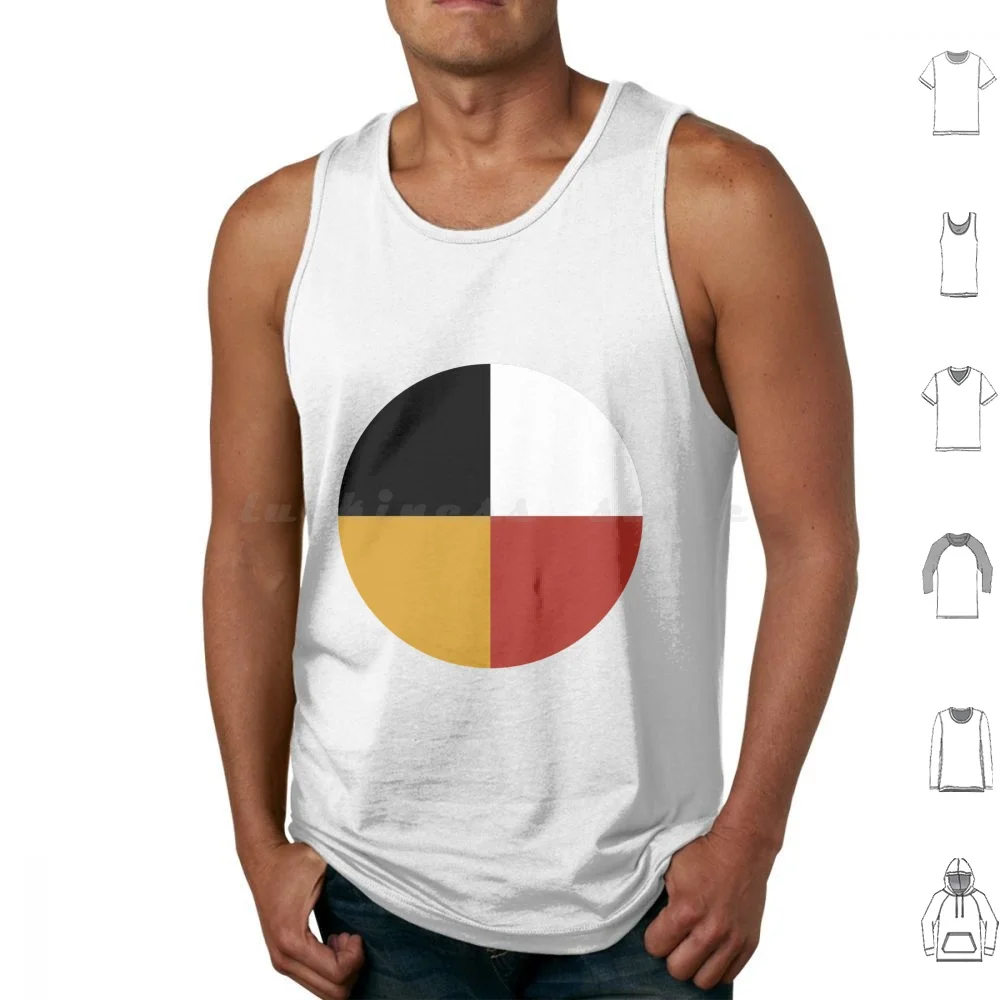 Wheel Tank Tops Vest Sleeveless Lakota Wheel Mandala