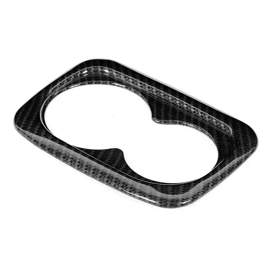 Carbon Fiber Style Rear Cup Holder Trim Frame Fit for Honda Civic 10th 2016 202017 2018 2019 Car Interior Decoration