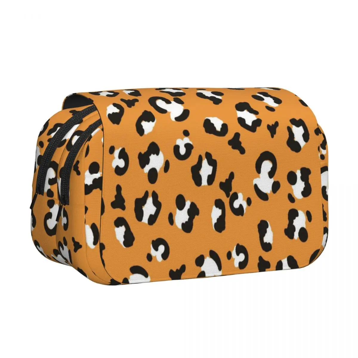 

Двойной пенал-раскладушка с леопардовым принтом, органайзер для ручек, для школьной сумки, офисных подарков, канцелярских принадлежностей