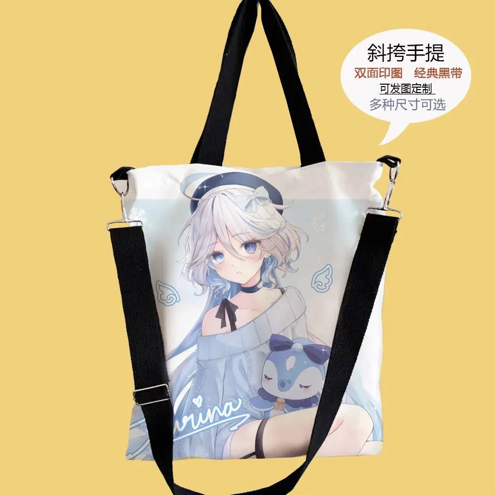 Genshin Impact Funina Canvas Student Tote Tutoring Shoulder Makeup Handheld Large Capacity School Bag Ani