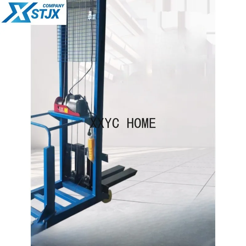 Electric forklift manual hydraulic transporter 1/2/3 ton small stacker crane lifting unloading lift