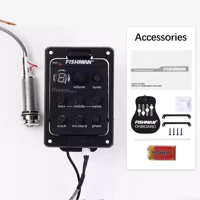 301 Presys Blend Preamp for Acoustic Guitar with Equalizer Tuner Pickup ABS