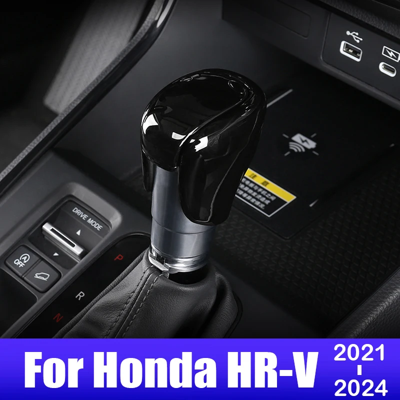 

For Honda HR-V ZR-V HRV Vezel 2021 2022 2023 2024 Car Gear Shift Knob Gear Head Cover Trim ABS Carbon Fibre Accessories