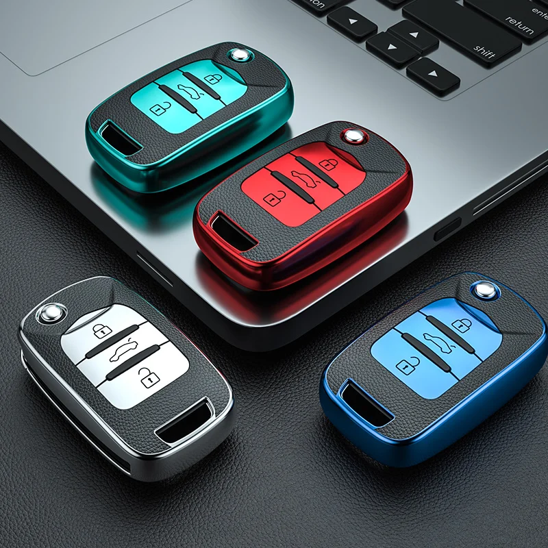 

TPU Plating Skin Car Key Cover Case Shell For Baojun 730 510 560 310 630 310W Auto Key Protector Accessories Keychain