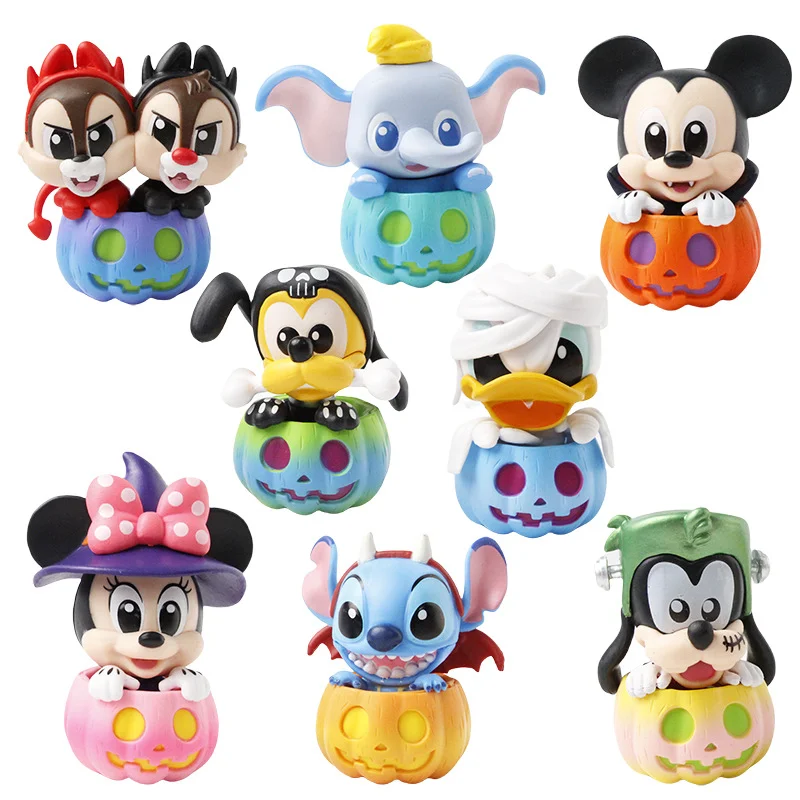 

Хэллоуин косплей тыквенная версия Микки Маус слепая коробка, модная игра, мини-окружающая фигурка, рождественская настольная подарочная игрушка